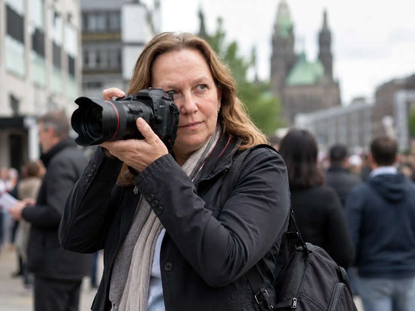 Heike Eschmann bei der Pressefotografie
